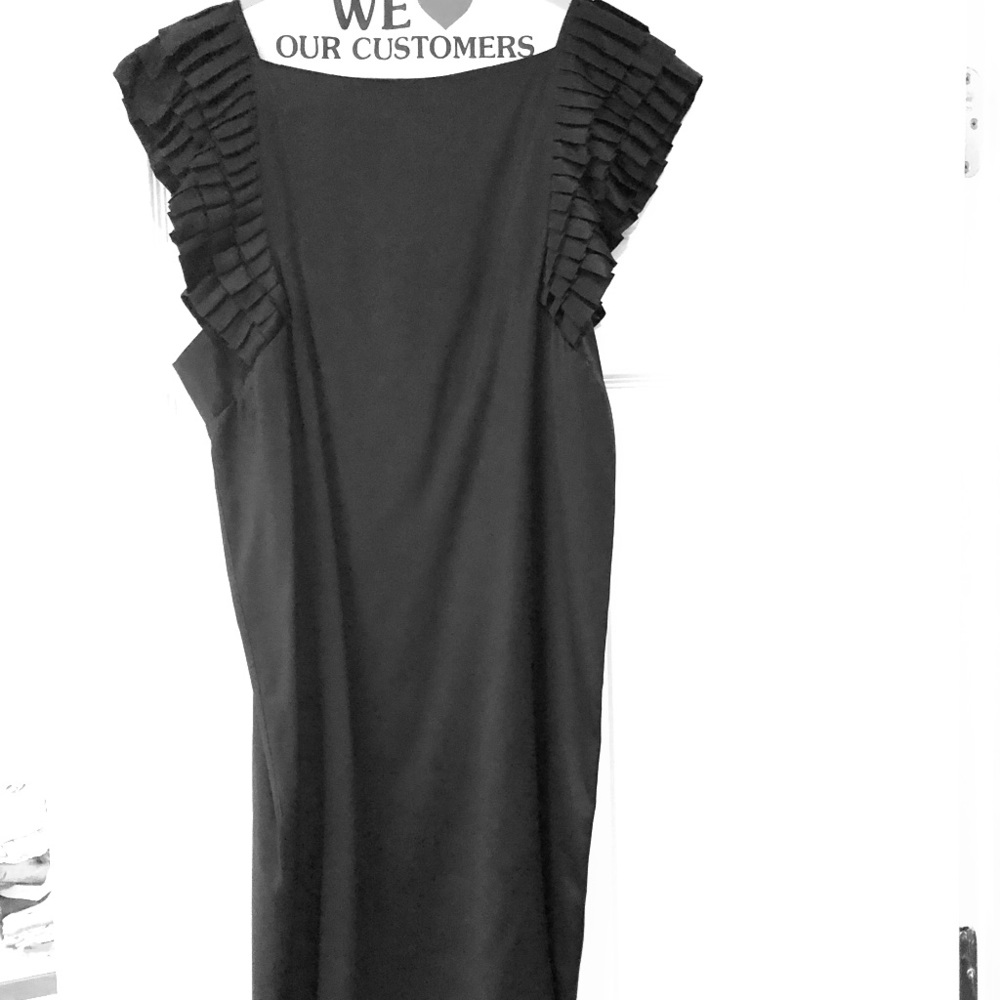 Black Lauren Moffatt cocktail dress